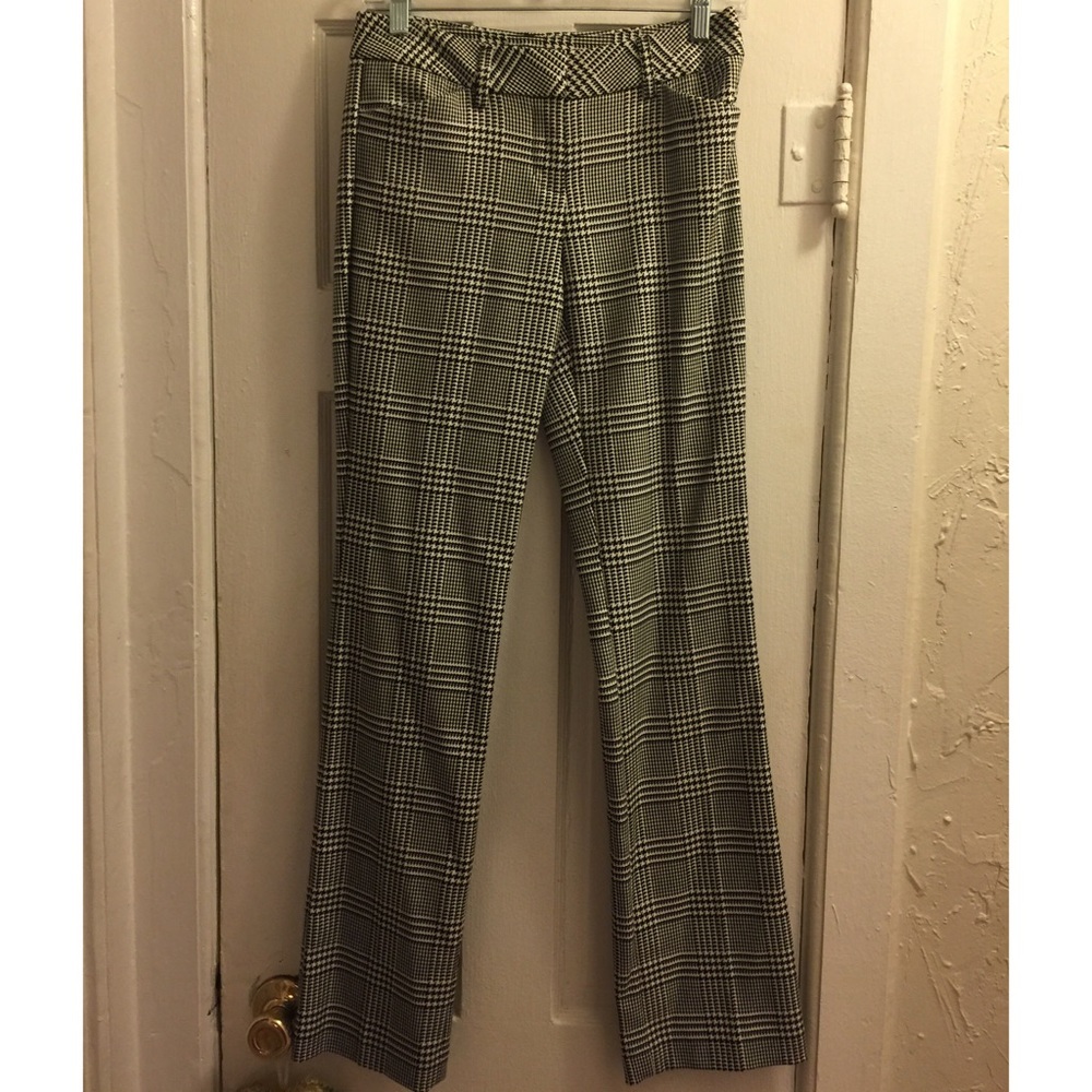 Express black and white plaid pants
