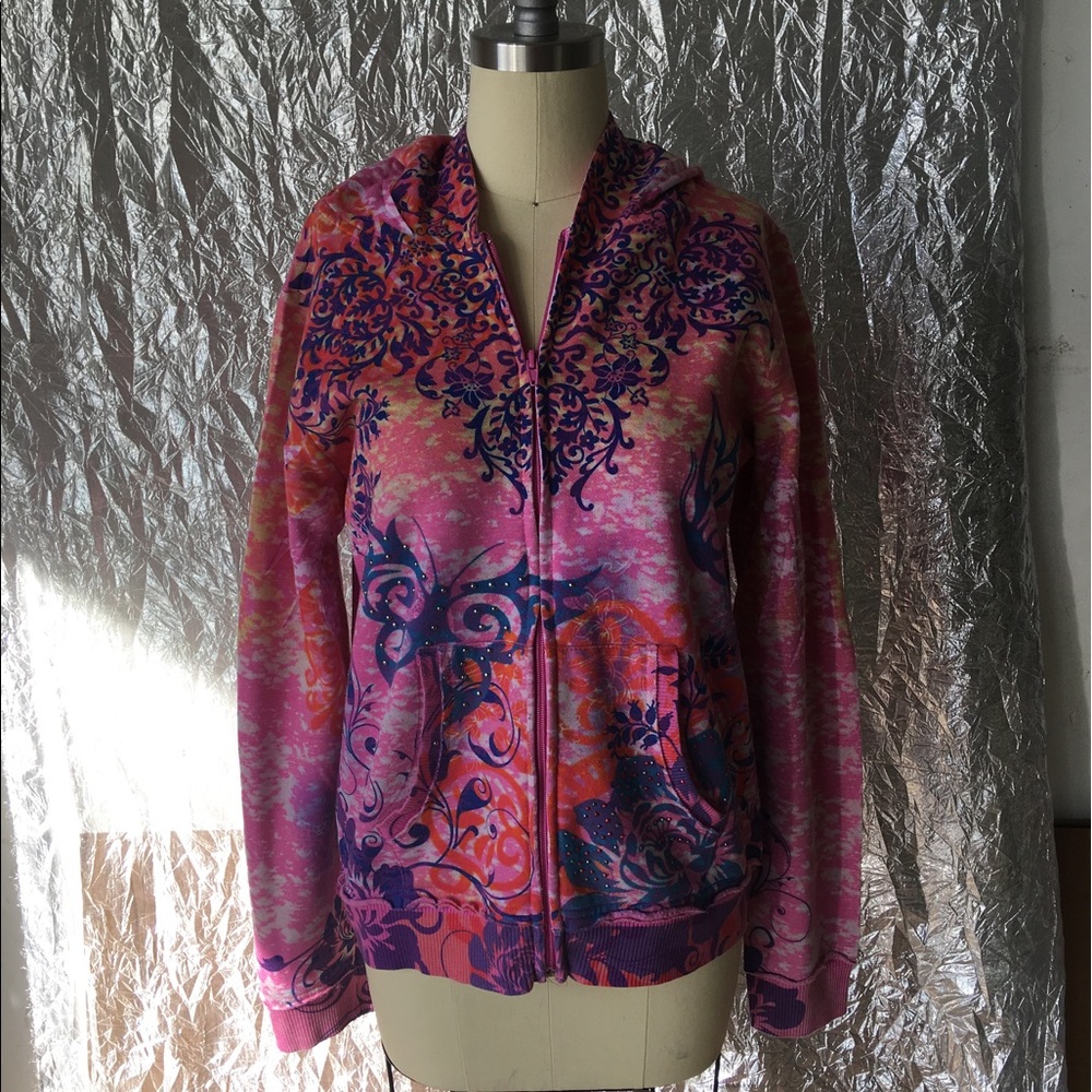 Lightweight Multicolored Zip-up Hoodie