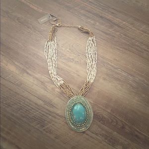 Chico's Turquoise & Gold Necklace