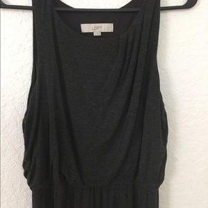 LOFT Charcoal Maxi Dress