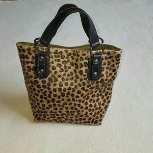 Maurizio Taiuti Leopard print, calf hair bag.
