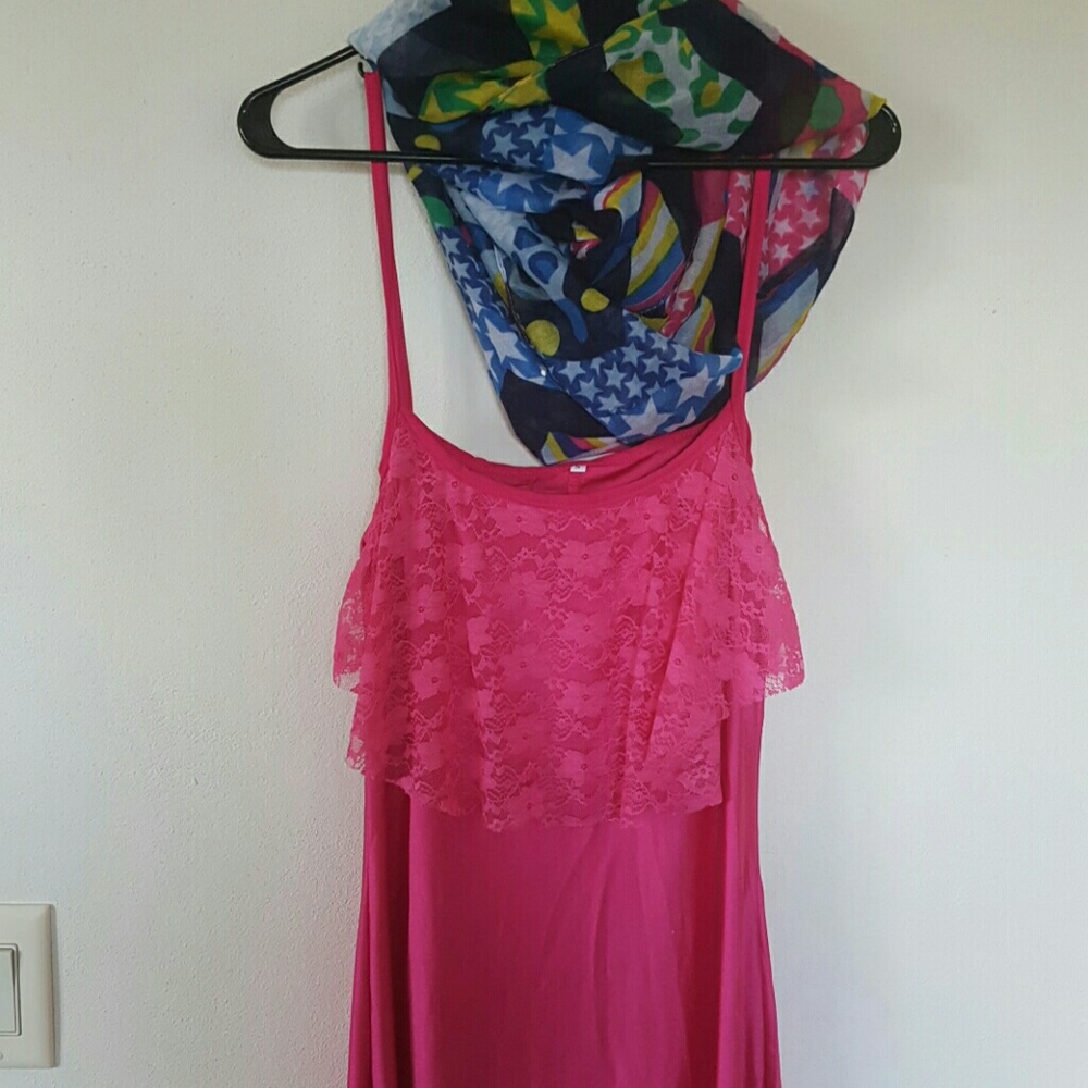 Summer dress with scarf nwot