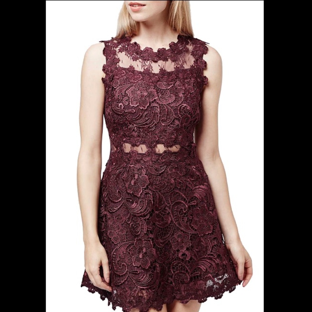 Topshop NWT Lace Short Prom Party Dress 4 - Picture 1 of 4