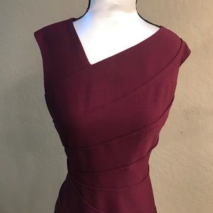 Wine colored sheath dress