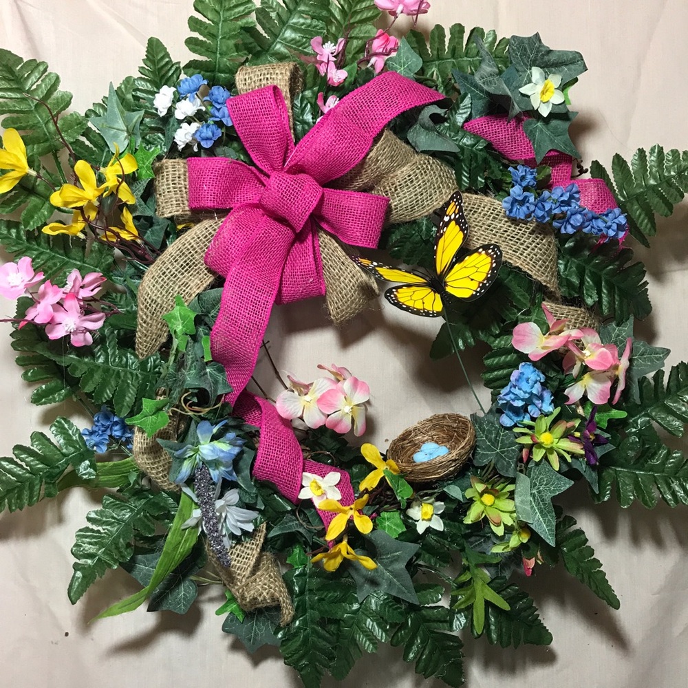 Spring summer Mothers Day Wreath Decoration Gift