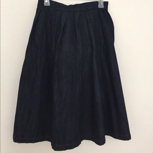 Zara denim skirt midi A shape