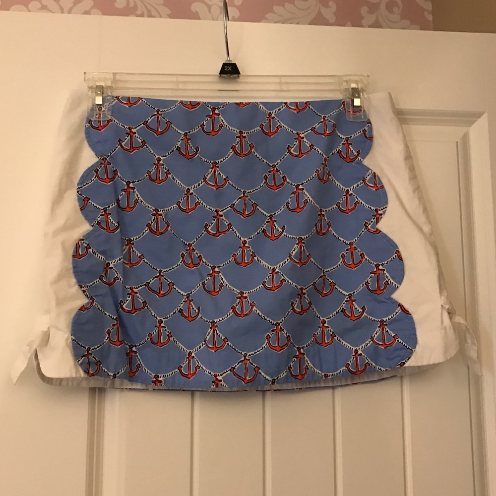 Lilly Pulitzer Anchors Away Skort Blue White Red 6