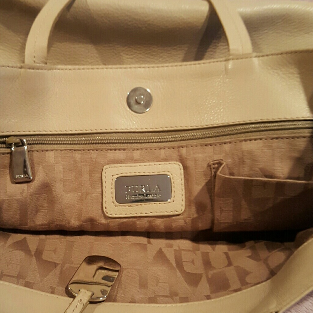 FURLA Two Tone Leather Tote - Picture 3 of 4