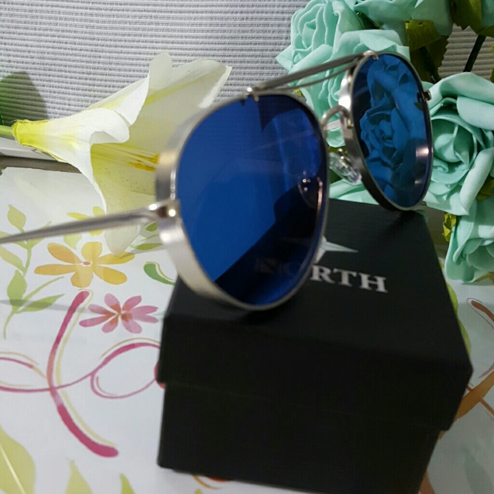 Thick Aviator Metal Frame Mirrored Lenses Men woma - Picture 3 of 4