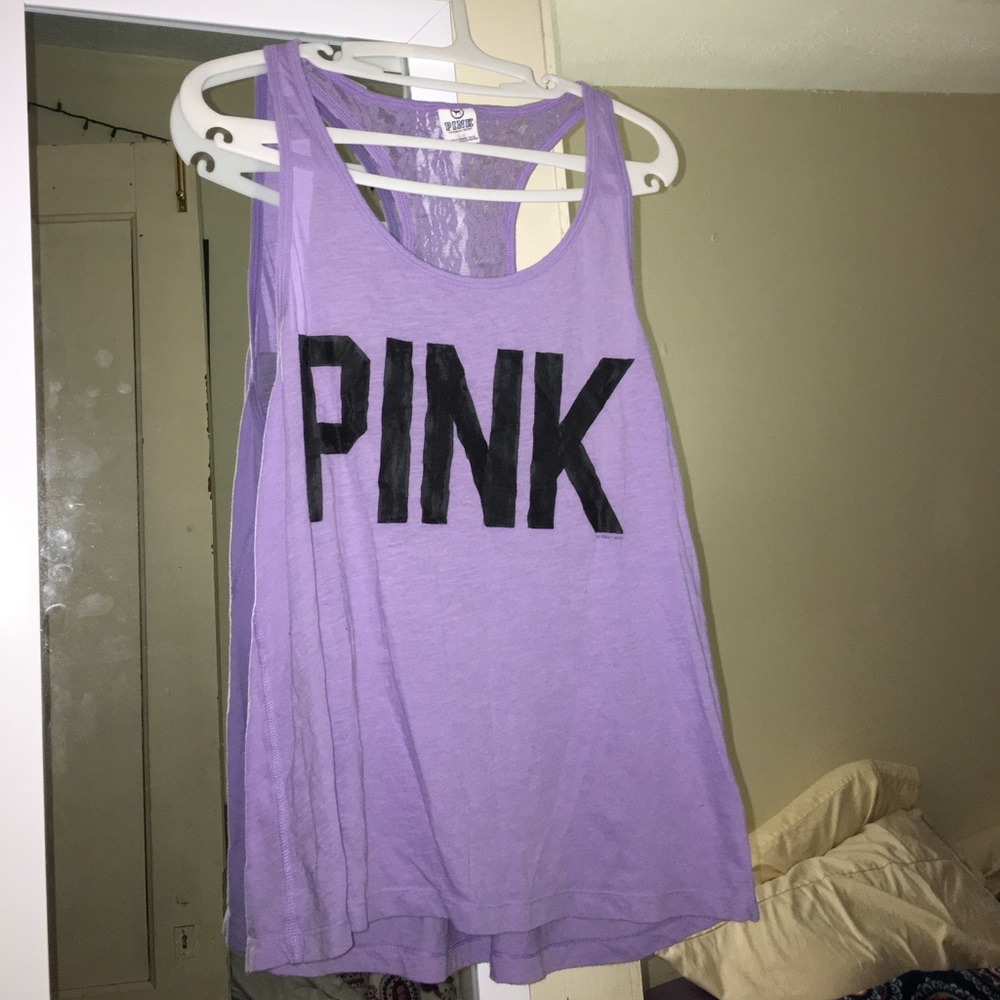 Purple with lace tank VS PINK