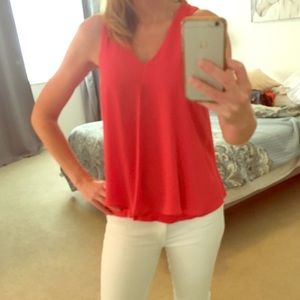 LOFT Sleeveless Top Coral