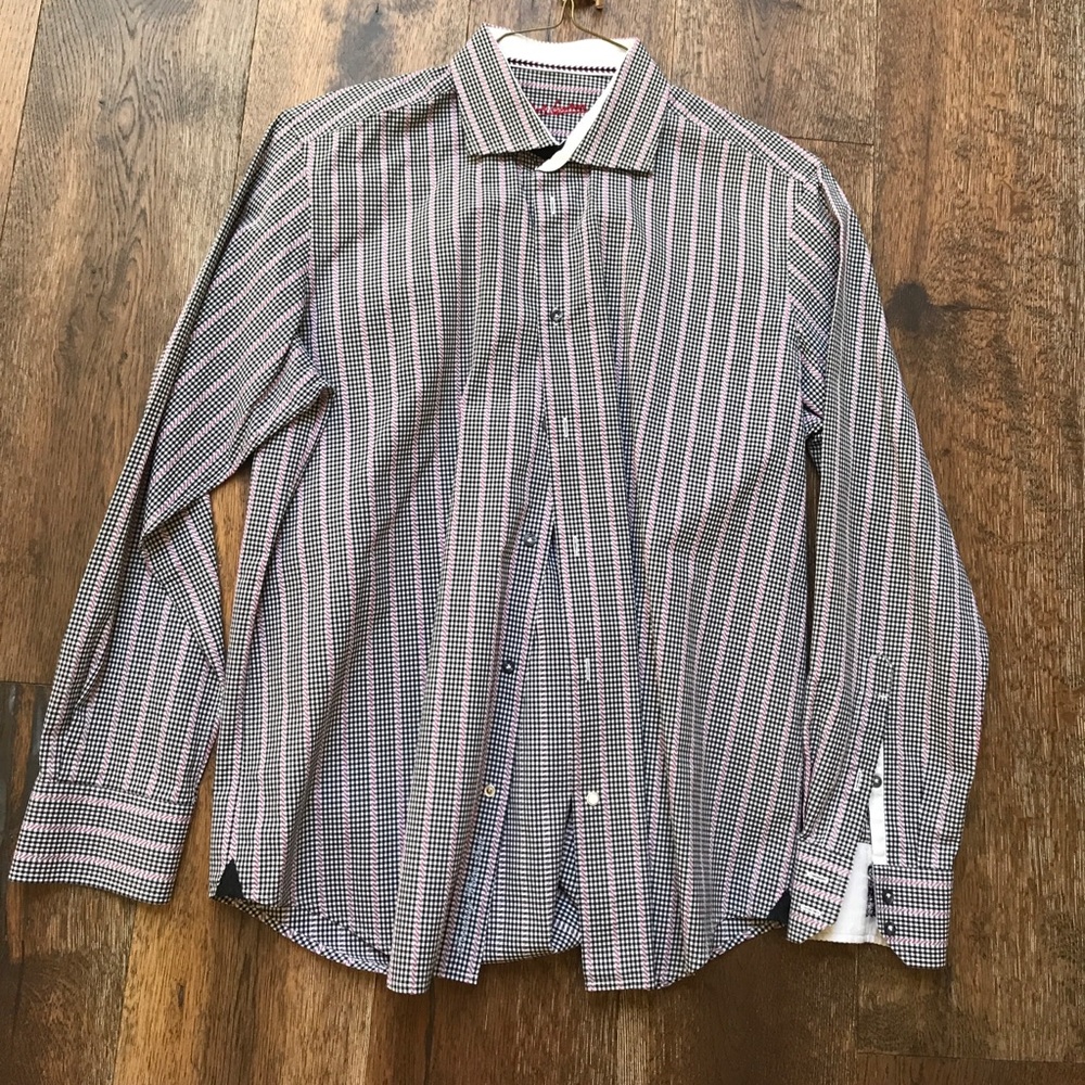 Robert Graham men's dress shirt 100% cotton