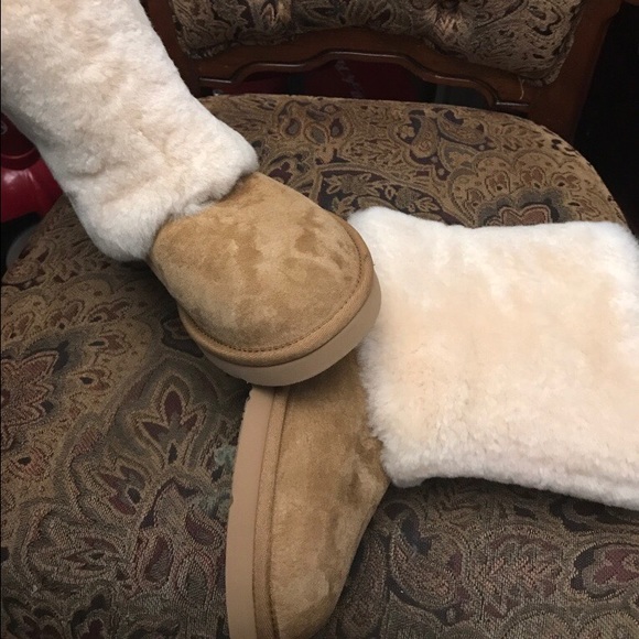 NEVER WORN! Sheepskin Ugg Boots Size 8 - Picture 5 of 5