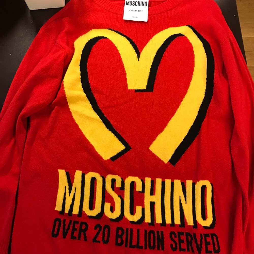 Authentic Moschino collection McDonald's sweater.