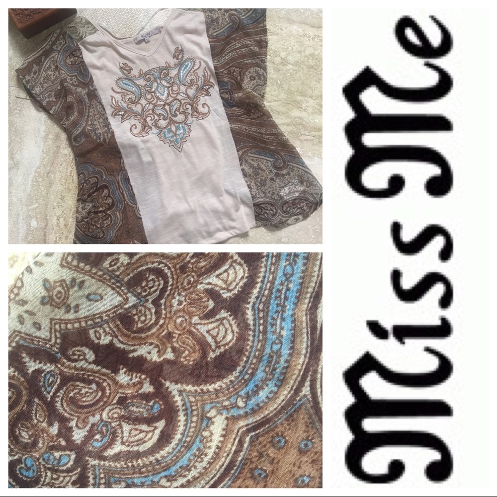 MISS ME Embroidered Top Size S