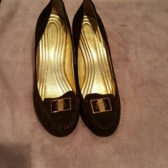 COACH Brown Suede Pumps - Picture 1 of 3