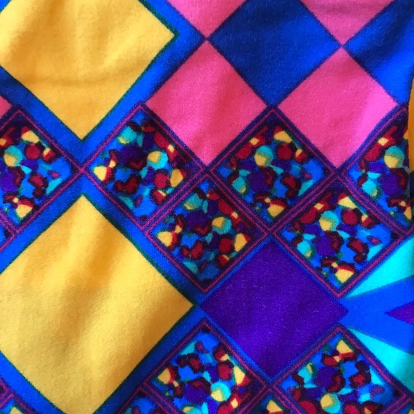 NIB Lularoe OS leggings pink purple yellow - Picture 5 of 5