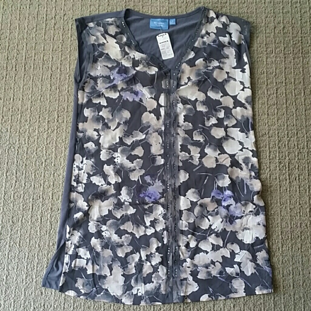 Vera Wang chiffon tunic NWT see measurements