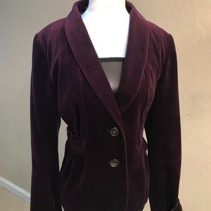 J. Crew purple velvet blazer