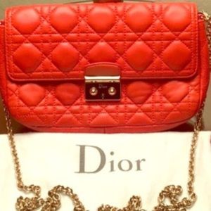 Like New 100% Authentic Miss Dior Pouch Lamb Skin