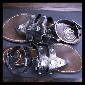 Metallic leather Tory Burch Gladiator Sandals