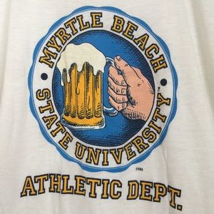 Vintage Shirts - VTG 80's paper thin beer tee 50/50 South Carolina Vintage Shirts - VTG 80's paper thin beer tee 50/50 South Carolina