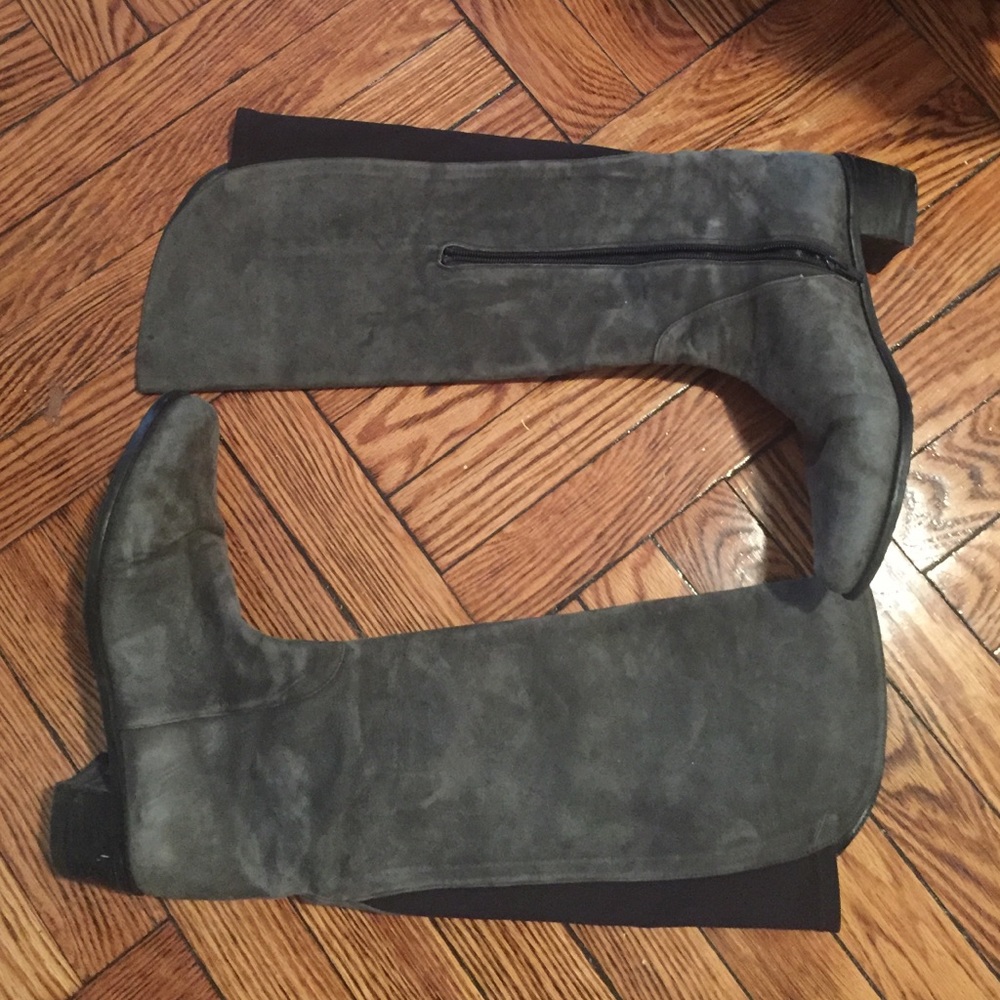 Stuart Weitzman Gray Suede OTK over knee boot