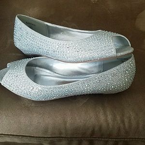 Davids Bridal Bedazzled Flats