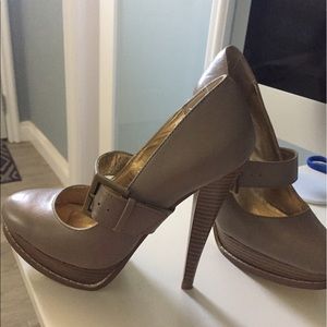 Charles David taupe Mary Jane heels 5.5. Worn 2x!