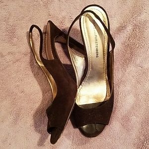 Diane vonFurstenberg Suede Sling Backs
