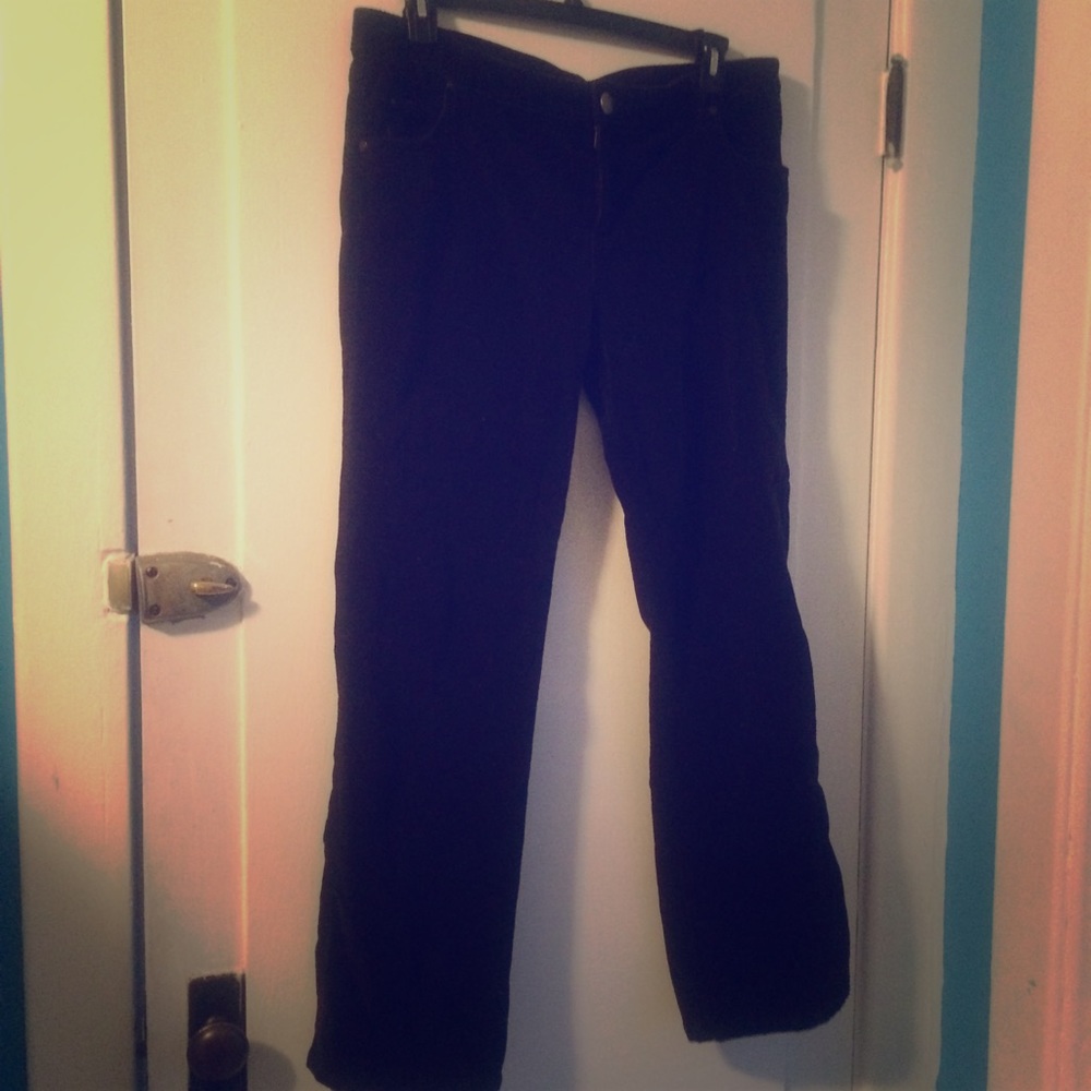 Black corduroy pants