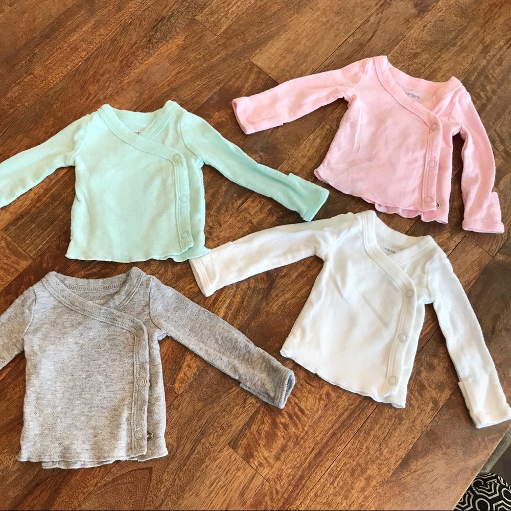 Carter's long sleeved preemie undershirt bundle