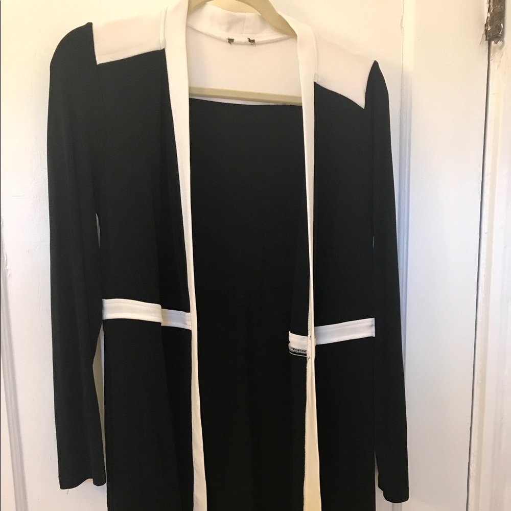 Long stretchy light open jacket