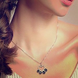 Sterling Silver - Love Heart Paw Pendant