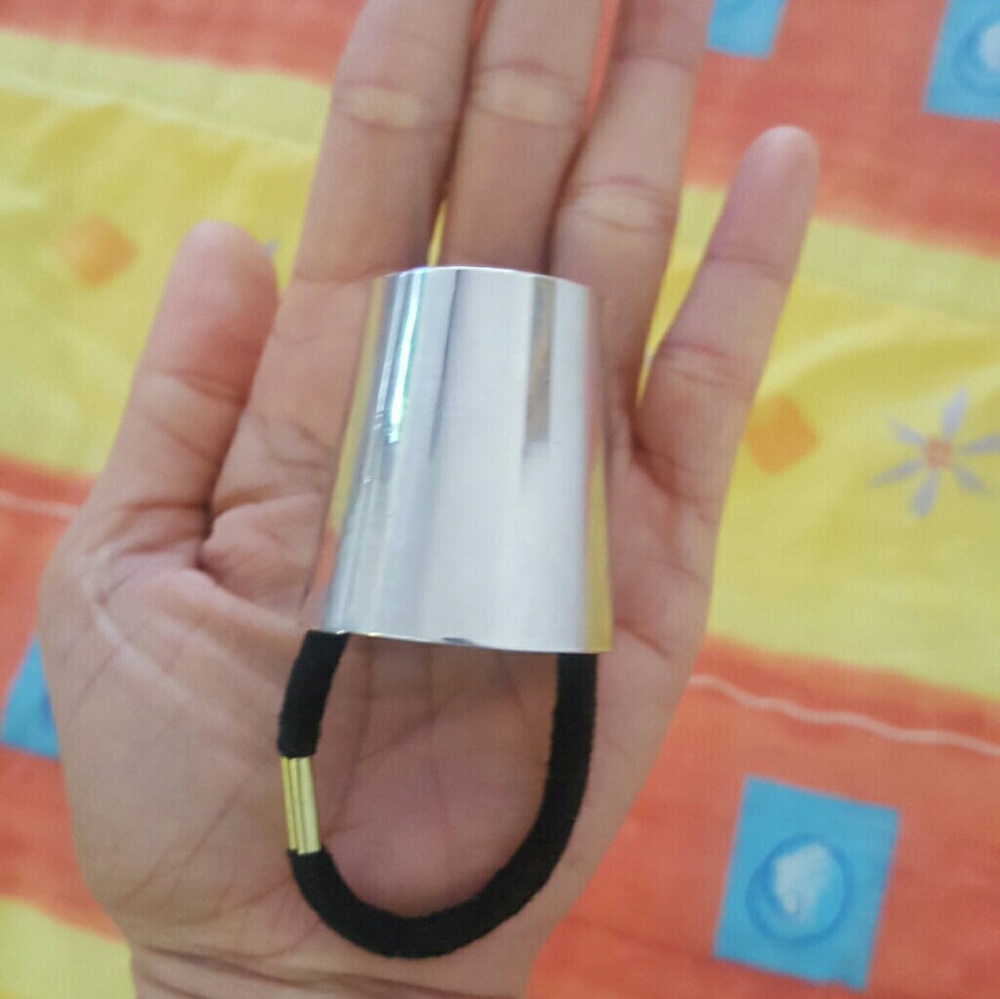 Alloy ring ponytail holder hairband