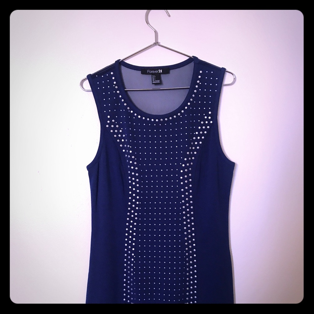 Blue studded party dress