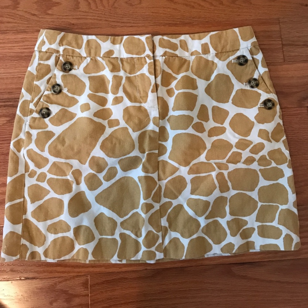 Giraffe print skirt from J. Crew size4