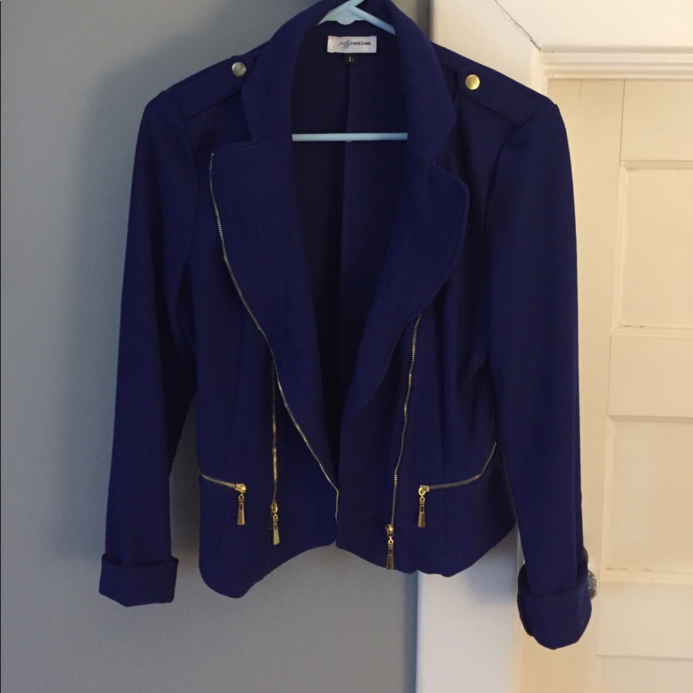 Royal blue fitted blazer