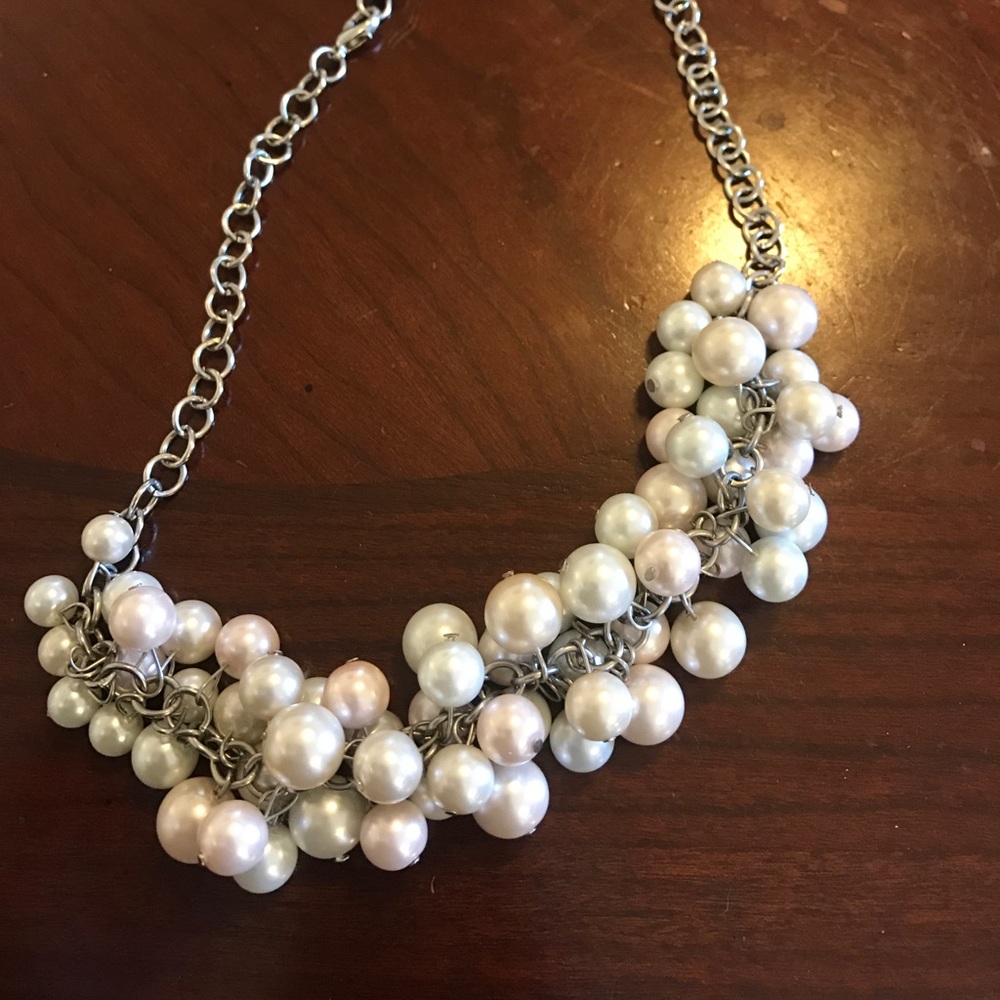 Pearl Cluster Necklace