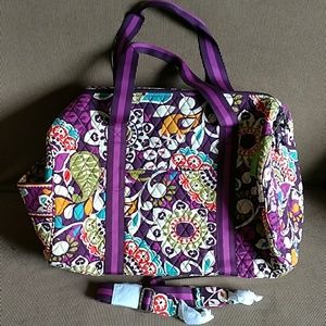 Vera Bradley Round Duffel in Plum Crazy