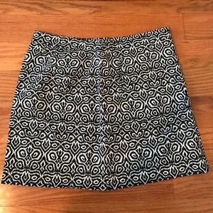 J. Crew size 4 blue and whit skirt