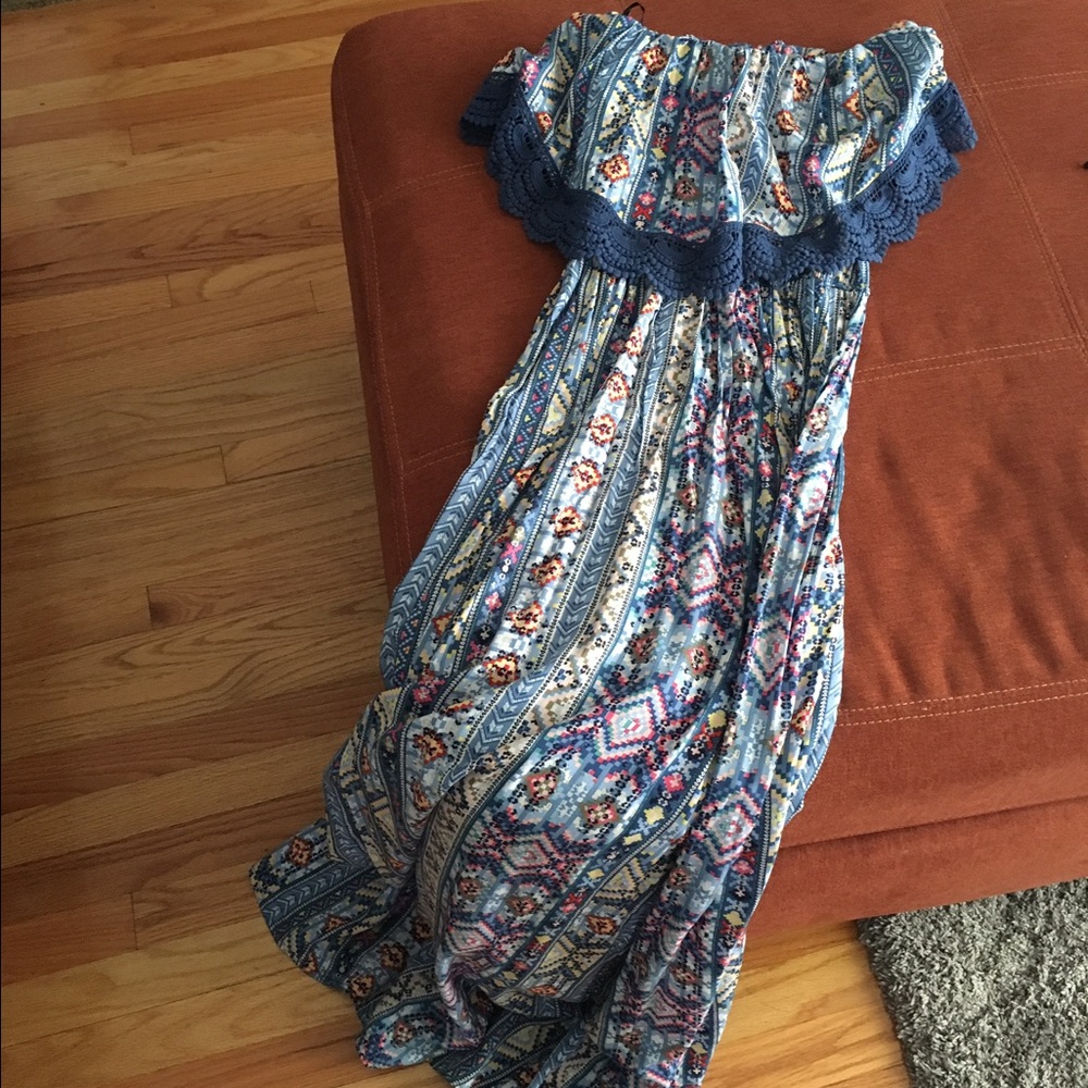 Aztec print maxi dress