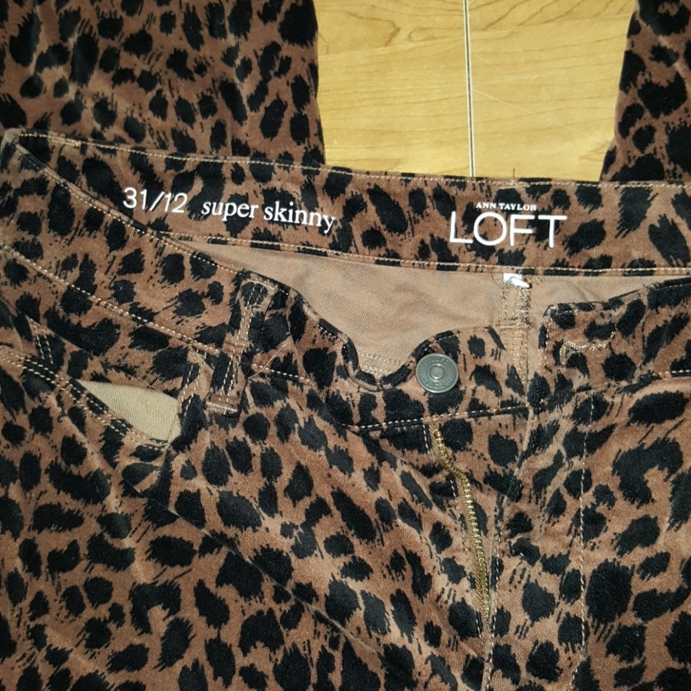 Loft Cheetah Skinny Jeans