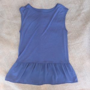 Loft Blue peplum tank top