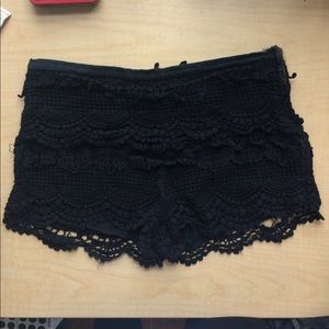 Black Lace Urban Outfitters Shorts