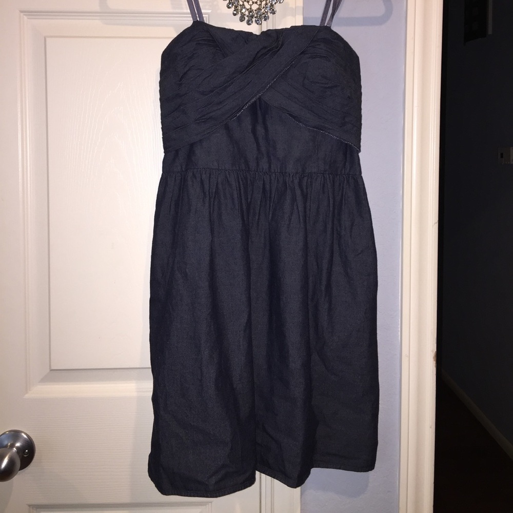 🔥 BCBG strapless light jean dress S 🌺