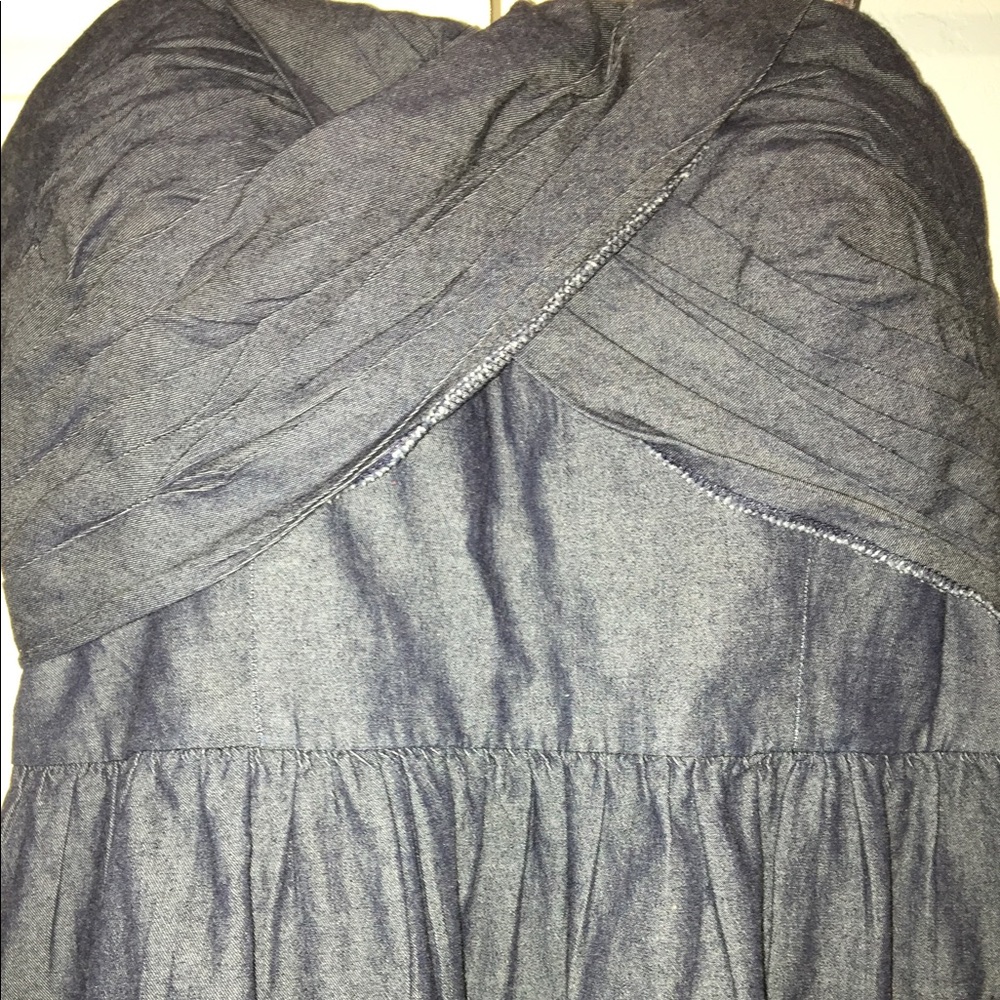 🔥 BCBG strapless light jean dress S 🌺 - Picture 2 of 4