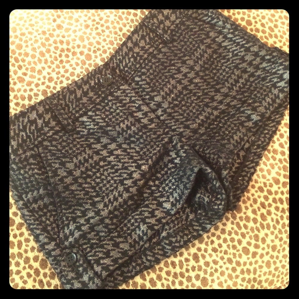 Express Black/Silver Shorts New Without Tags Size4