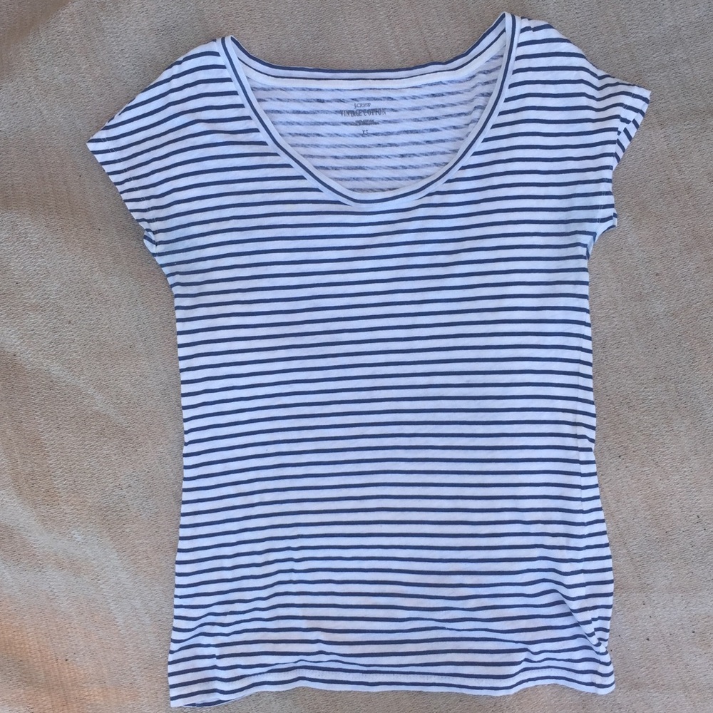 J.Crew Vintage Cotton blue & White strip shirt
