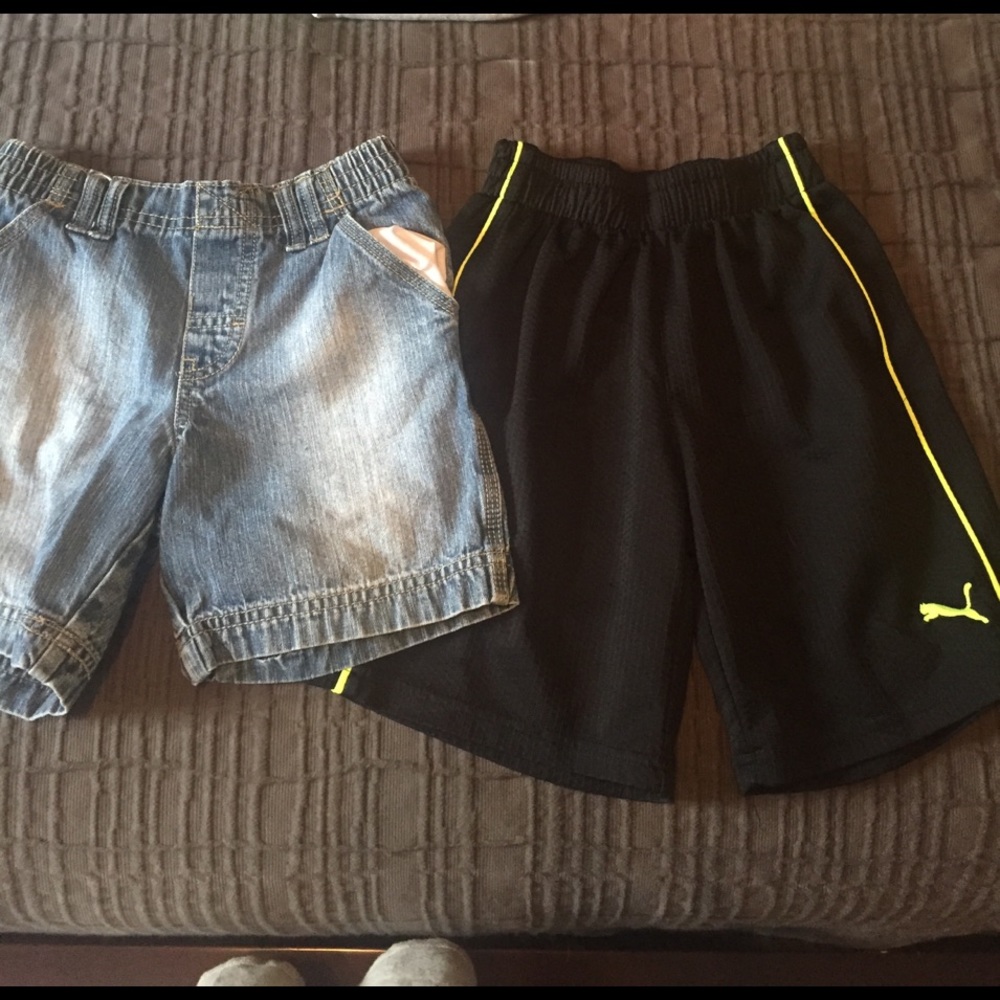 2 pairs Boys Shorts, Sz 4, Puma, Circo brands